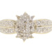 Women's Estate 10KT Yellow Gold 0.22 Ctw Round Diamond Oval Cluster Ring NV 3.2g