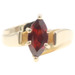 Women's Solitaire 0.93 Ct Marquise Cut Garnet 14KT Yellow Gold Estate Ring 4g