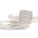 Keepsake 0.20 Ctw Round Diamond Square Cluster 10KT Gold Wedding Ring Set 5g
