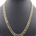 High Shine 10KT Yellow Gold 9.3mm Wide Curb Link Necklace 23" - 32.43 Grams