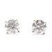 Estate 1/2 CT. T.W. Round Diamond Solitaire Stud Earrings in 18K White Gold 