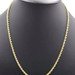 Classic 10KT Yellow Gold 3.4mm High Shine Rope Chain Necklace 22.5" - 4.57g