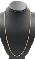 High Shine 18KT Yellow Gold (750) 2.6mm Square Franco Chain Necklace 24" 10.57g
