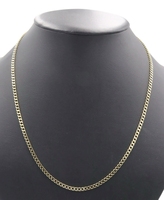 Estate 14KT Yellow Gold 3mm Solid Italy Curb Link Necklace 22.5" - 18.12 Grams