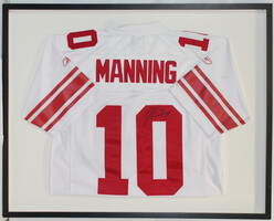 Autographed Eli Manning Jersey In Frame