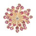 Vintage-Style 0.66 Ctw Lab-Created Ruby & Diamond Accent 10KT Gold Cluster Ring