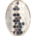 High Shine 14KT Yellow Gold 28.7mm Honeycomb Pattern Shield Ring Italy QG - 4.1g