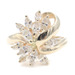 Freeform 1.70 Ctw Marquise Diamond 14KT Yellow Gold Cluster Cocktail Ring 5.38g