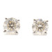 Estate 7/8 CT. T.W. Round Diamond Solitaire Stud Earrings in 14K White Gold 