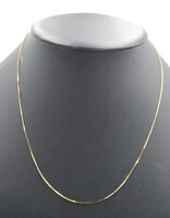 14KT Yellow Gold High Shine Classic 0.8mm Wide 20" Box Chain Necklace 3.5g