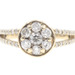 Women's 0.90 Ctw Round Diamond Cluster 14KT Yellow Gold Split-Shank Ring 3.43g