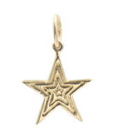 Estate 14KT Yellow Gold High Shine Star Charm 21mm Charm / Pendant - 1.10 Grams