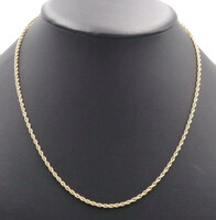 Classic 14KT Yellow Gold 2.6mm Solid High Shine Rope Chain Necklace 20" - 10.2g