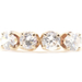 1.20 ctw Round Cubic Zirconia CZ 4 Stone 14KT Yellow Gold Anniversary Ring 2.9g