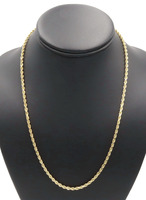 Heavy High Shine 10KT Yellow Gold 3mm Classic Rope Chain Necklace 20" MA - 13.8g