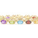 Fancy 14KT Yellow Gold Oval Cut Multi-Stone Alternating Tennis Bracelet 7" ADL