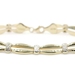 Women's Diamond-Cut 10KT Two-Tone Gold Estate Double Bar Link Bracelet 7" 5.17g
