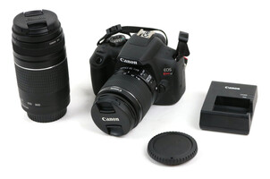 Canon Rebel T7 DSLR Camera w 75-300mm Zoom Lens