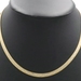 Reversible 18KT Two-Tone Gold 5mm Wave Design Herringbone Necklace 18" - 14.67g