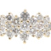 Magic Glo 3.00 Ctw Round Diamond 14KT Yellow Gold Pyramid Cluster Statement Ring