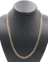 Classic 10KT Yellow Gold 5.3mm Hollow Curb Link Chain Necklace 21" RCI - 6.97g