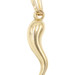 Classic 18KT Yellow Gold (750) Cornicello / Italian Horn Charm Pendant 1" - 1.2g