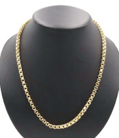 High Shine 10KT Yellow Gold 5.5mm Quadruple Rolo Link Necklace 23.5" - 19.60g