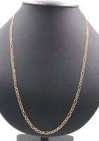 Classic 10KT Yellow Gold 3.5mm High Shine Figaro Chain Necklace 25.5" - 7.41g