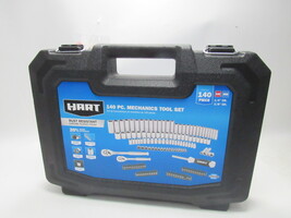 HART 140-Piece 1/4 and 3/8-inch Drive Mechanics Tool Set, Chrome Finish, SAE & M