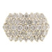 Women's 4.00 Ctw Round Cut Diamond 14KT Yellow Gold Cluster Cocktail Ring 11.49g