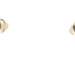 Women's Estate 14KT Yellow Gold 0.20 ctw Round Diamond Heart Stud Earrings 1.1g