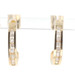 10KT Yellow Gold Semi-Hoop 0.32 ctw Round Cut Diamond Channel Hoop Earrings 1.4g