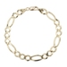 Classic Concave 10KT Yellow Gold 8.2mm Figaro Chain Bracelet 9" OR - 11.73 Grams