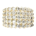 10KT Yellow Gold 1.85 ctw Round Diamond 5 Row Multi Layer Women's Estate Ring 