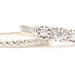 Estate 10KT White Gold Past Present Future 0.48 ctw Diamond Wedding Ring Set