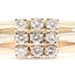 0.36 ctw Round Diamond Tri-Color Yellow, White, & Rose Gold 3 Stack Ring - 3.5g