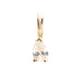 Estate Stunning 0.30 ctw Pear Cut Diamond 14KT Yellow Gold Solitaire Pendant 