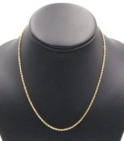 High Shine 10KT Yellow Gold 1.9mm Classic Rope Chain Necklace by Exotic 17" 4.1g