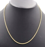Classic 14KT Yellow Gold 2.6mm Wide Rope Chain Necklace 20" - 11.05 Grams