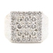 Unique Textured 14KT White Gold 2.35 Ctw Round Diamond Square Cluster Ring 11.2g