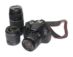 Canon EOS Rebel T7 with 3 Lenses