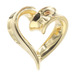 Ribbon-Style 10KT Yellow Gold Open Heart Slide Necklace Pendant 32mm - 1.71g