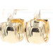 Classic 14KT Yellow Gold Wide Small Huggie 4.2mm Women's Hoop Earrings - 1.88g