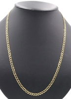 Estate 14KT Yellow Gold 4.7mm Wide Classic Curb Link Necklace 24" - 14.39 Grams