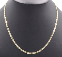 Classic 14KT Yellow and Rose Gold 3.8mm Wide Valentino Chain Necklace 20" - 8.7g