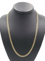 Classic Diamond-Cut 14KT Yellow Gold 4.8mm Estate Curb Link Necklace 22" - 13.4g
