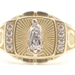 Our Lady of Guadalupe 10KT Yellow & White Gold Cubic Zirconia CZ Statement Ring