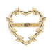 Women's Estate 14KT Yellow Gold 21.9mm Open Barbed Wire Heart Ring by IST - 3.9g