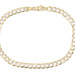 14KT Yellow Gold Two Tone Diamond Cut 4.7mm Wide 8" Curb Link Bracelet - 5.0g 