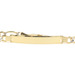 High Polish 14KT Yellow Gold Blank ID Bar Diamond-Cut Figaro Bracelet 7" - 6.77g